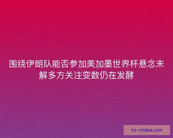 围绕伊朗队能否参加美加墨世界杯悬念未解多方关注变数仍在发酵